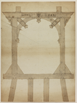 1265-KD000027 Tekeninge van een hek van een Valbrugge, no. 39. [vermeld op achterzijde] Ontwerp voor een nieuwe houten ...