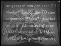 13183BB03124 Samenvatting: Documentaire over het productieproces bij de textielfabriek N.J. Menko en Spinnerij Roombeek ...