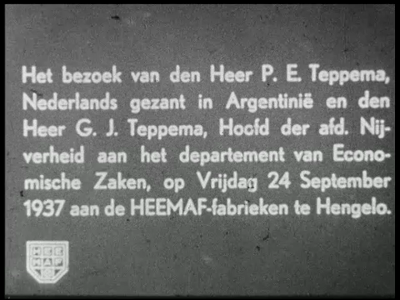9444BB02134 Een film van de Heemaf rond een bezoek dat de Nederlandse gezant te Argentinië P.E. Teppema, in gezelschap ...