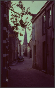 1194 DIA022286 Wolweversstraat 1959. Op de achtergrond de toren van de Michaëlkerk., 1959-00-00