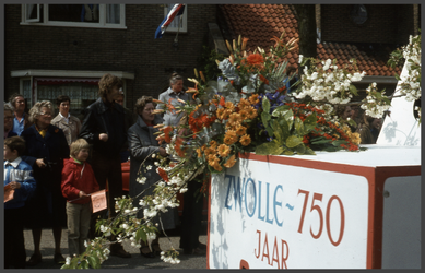 340 DIA022491 Deelnemer aan de optocht tijdens de festiviteiten Zwolle 750, 1980-00-00