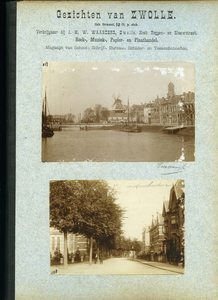 23083 _0098 Bladzijde van het album met twee foto's, hierna individueel beschreven., 1890 - 1905