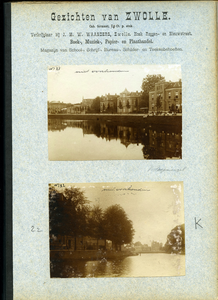 23083 _0106 Bladzijde van het album met twee foto's, hierna individueel beschreven., 1890 - 1905