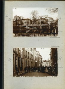 23082 _0120 Bladzijde van het album met twee foto's, hierna individueel beschreven., 1890 - 1905