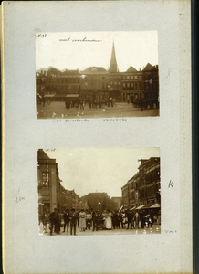 23083 _0140 Bladzijde van het album met twee foto's, hierna individueel beschreven., 1890 - 1905