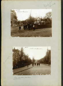 23082 _0152 Bladzijde van het album met twee foto's, hierna individueel beschreven., 1890 - 1905