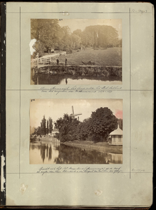 23084 _0007 Bladzijde van het album met twee foto's, hierna individueel beschreven, 1890 - 1905