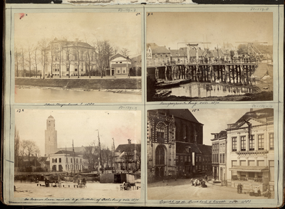 23083 _0013 Bladzijde van het album met vier foto's, hierna individueel beschreven, 1890 - 1905