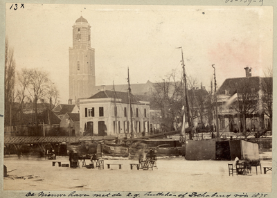 23084 _0016 Opname van vóór 1875 van de Nieuwe Haven in Zwolle vanaf Klein Weezenland (sinds 1933 Burgemeester van ...