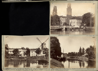 23084 _0023 Bladzijde van het album met twee foto's, hierna individueel beschreven, 1890 - 1905