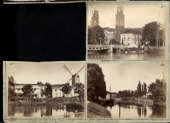 23083 _0023 Bladzijde van het album met twee foto's, hierna individueel beschreven, 1890 - 1905