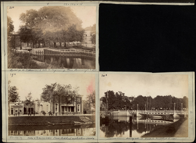 23084 _0027 Bladzijde van het album met twee foto's, hierna individueel beschreven, 1890 - 1905