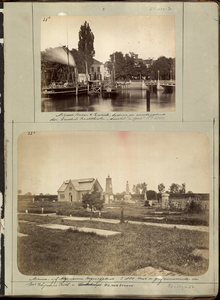 23084 _0031 Bladzijde van het album met twee foto's, hierna individueel beschreven, 1890 - 1905