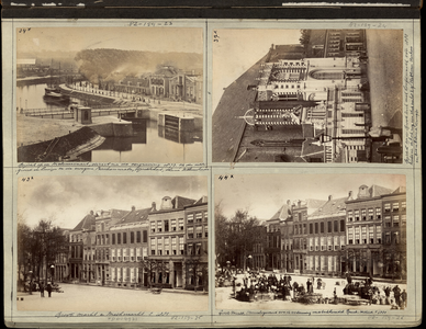 23084 _0034 Bladzijde van het album met vier foto's, hierna individueel beschreven, 1890 - 1905
