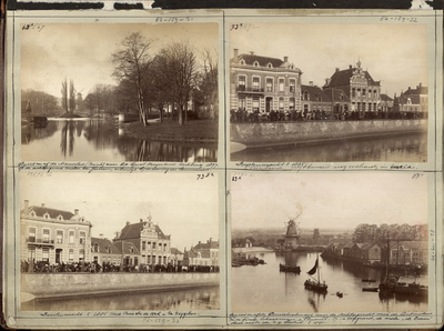 23084 _0045 Bladzijde van het album met vier foto's, hierna individueel beschreven, 1890 - 1905