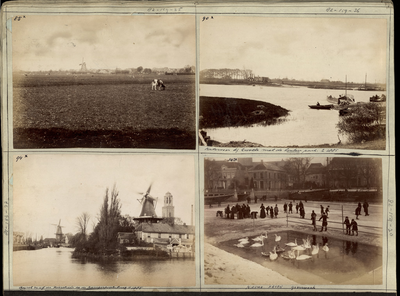 23084 _0050 Bladzijde van het album met vier foto's, hierna individueel beschreven, 1890 - 1905
