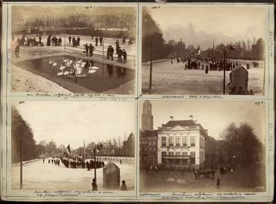 23083 _0055 Bladzijde van het album met twee foto's, hierna individueel beschreven, 1890 - 1905