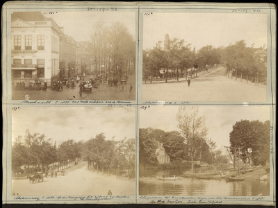 23083 _0060 Bladzijde van het album met twee foto's, hierna individueel beschreven, 1890 - 1905