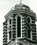 7344 FD011220 Peperbus: toren van de Onze Lieve Vrouwekerk met uurwerk en wijzerplaat., 1992