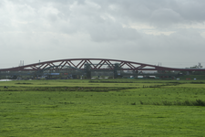 25030 Opname tijdens de bouw van de spoorbrug de Hanzeboog in Zwolle, 13-09-2011