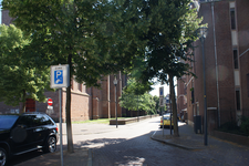 25059 Opname van de Ossenmarkt in Zwolle met rechts een deel van de Peperbus, 05-08-2013