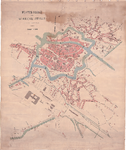 1267-KD001596 Platte grond van de gemeente Zwolle. Kaart van de binnenstad van Zwolle met de Kamperpoort, Dieze en ...