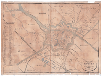 1547-KD001118 Platte grond van de Gemeente Zwolle, 1878 Plattegrond van de gemeente Zwolle. Met de omliggende landen: ...