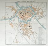 1689-KD001170 Plattegrond van Zwolle Plattegrond van het centrum en de buitenwijken van Zwolle. Assendorp is bebouwd ...