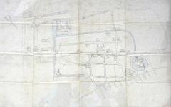 1964-KD001234 [Geen titel] Getekende plattegrond van Vollenhove, omstreeks de zeventiende eeuw. Het Oldehuis was reeds ...