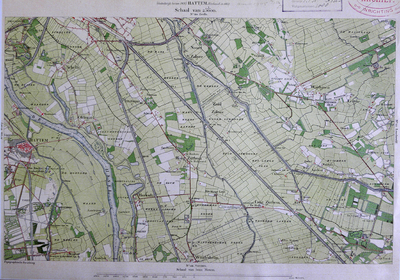 415-KD001367 Hattem 320 Kopie van een topografische kaart van Hattem en het gebied ten oosten ervan. De kaart is ...