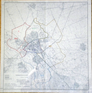 709-KD001446 Plattegrond van Zwolle Topografische kaart van Zwolle en omgeving met daarop ingetekend een voorstel tot ...
