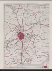 1535-KD001106 Kaart van de stad Zwolle en directe omgeving. Dorsaal: kaart van noordwest Overijssel, IJsselstreek en ...