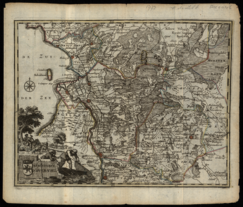 2168 Seigneurie D'Over-Ysel Kaartje van Overijssel, uit nieuwe Geographische en Historische atlas van de VII Vereenigde ...