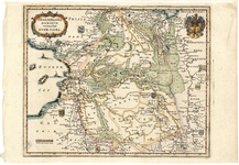 643-KD000288 TRANSISELANIA | DOMINVM | vernacluè | OVER-YSSEL. 1 kaart. Kopie van de kaart van Blaeu van 1638. Kleiner ...