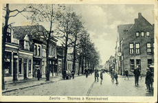 1270 PBKR3770 Thomas a Kempisstraat ca. 1930 naar het noorden gezien met rechts de Vechtstraat en op de splitsing het ...