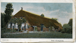 1423 PBKR6085 Ingekleurde prentbriefkaart van een typisch Staphorster hallenhuisboerderij, 1910-00-00