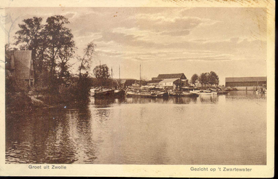 1532 PBKR4386 Zwartewater, links Hofvliet, op de achtergrond scheepswerf, 1935., 00-00-1935