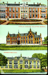1550 PBKR4944 Drie gemeentelijke gebouwen in 1906. Boven: het gemeentelijk Sophia Ziekenhuis, Rhijnvis Feithlaan. Het ...