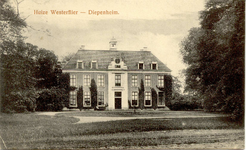 1619 PBKR5549 Kasteel Huize Westerflier. Ten zuiden van Diepenheim ligt kasteel Het Westerflier. Het dateert uit het ...