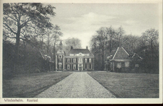 1763 PBKR4437 Huize Windesheim , gezien vanuit het zuiden, ca. 1920-1925. Een lange oprijlaan voerde naar het kasteel. ...