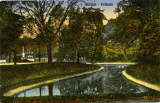 1838 PBKR6141 Ingekleurde prentbriefkaart van het Volkspark uit 1874. Dankzij een legaat van textielfabrikant Hendrik ...