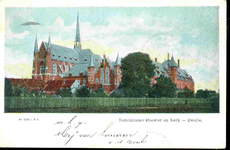 3605 PBKR0144 Dominicanenkerk en klooster (gebouwd 1901-1902), gezien vanaf het nog onvoltooide Assendorperplein ...