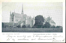 3608 PBKR0147 Dominicanenkerk en klooster (voltooid 1901-1902) gezien vanaf het nog onvoltooide Assendorperplein ...