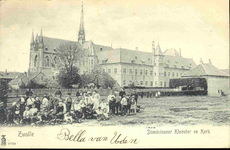 3612 PBKR0151 Dominicanenkerk en klooster (voltooid 1901-1902). gezien vanaf het nog onvoltooide Assendorperplein ...
