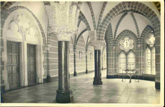 3833 PBKR0192 Assendorperstraat: interieur Dominicanenklooster, ca. 1925-1930: Claustrum: kloostergang. De eerste steen ...