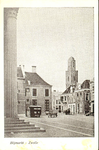 4264 PBKR0263 Blijmarkt ca. 1945, links zuil van Gerechtsgebouw Paleis van Justitie, Blijmarkt 20, detail van voormalig ...
