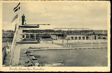 4479 PBKR0298 Duikplank Openluchtbad (zwembad), ca. 1935, Ceintuurbaan aan het einde van de Brederostraat. Het zwembad ...