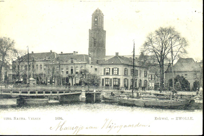 4516 PBKR0873 Gezicht op de Eekwal vanaf het Klein Weezenland (vanaf 1933 Burgemeester van Roijensingel) met de Nieuwe ...
