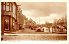 4653 PBKR0328 De Buitenkant ca. 1925, en rechts Thorbeckegracht bij de Vispoortenbrug, rechts de Thorbeckegracht, ...