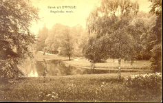 4701 PBKR0913 Gezicht op de vijver in het Park Engelse werk, ca. 1910., 1910-00-00